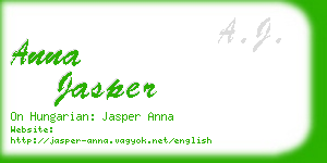 anna jasper business card